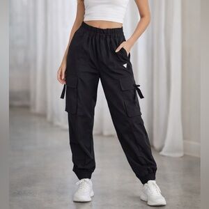 Guess Black Cargo Joggers for Women